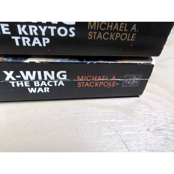 Vtg Star Wars Paperback - Michael A. Stackpole X-Wing Krytos Trap & Bacta War - Picture 3 of 9